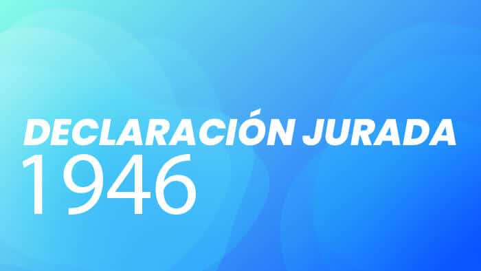 Declaración jurada 1946 sobre Operaciones en Chile