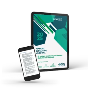 Monografia laboral de Edig sobre el trabajo mediante plataforma digitales en servicios, publicado en Abril 2025